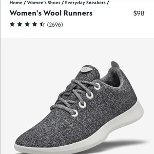 Brand new gray wool runners allbird shoes